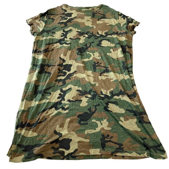 NWOT Sanctuary‎ Size 2X Women Cotton Blend Green Camo Short Sleeve Pocket Dress - Picture 3 of 9